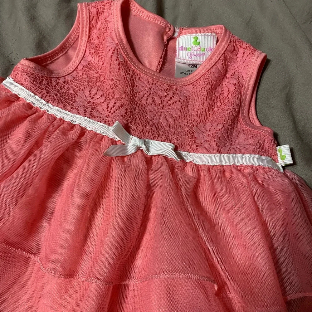 Pink‎ Sleeveless Lace Tiered Dress for Kids